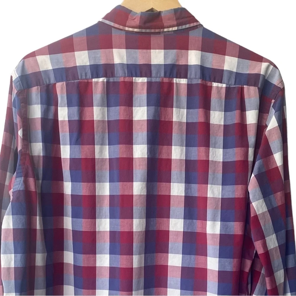 J. Crew Mens Plaid Button Down Shirt XL Cotton‎ Business Casual Preppy Classic